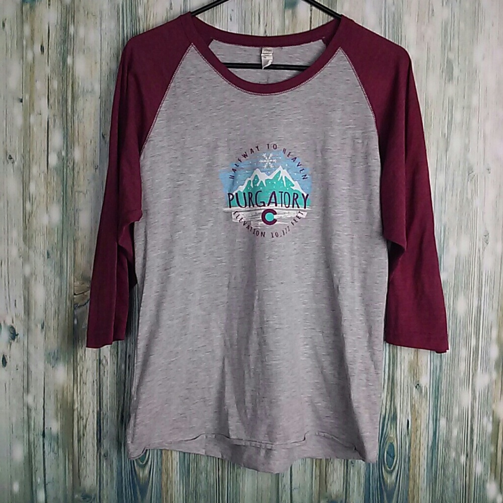 Raglan sleeve Purgatory t shirt